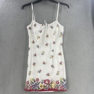 Y2K Vtg 90s Womens Dress Wanted Clothing Co Large Floral Cotton Slip Sundress